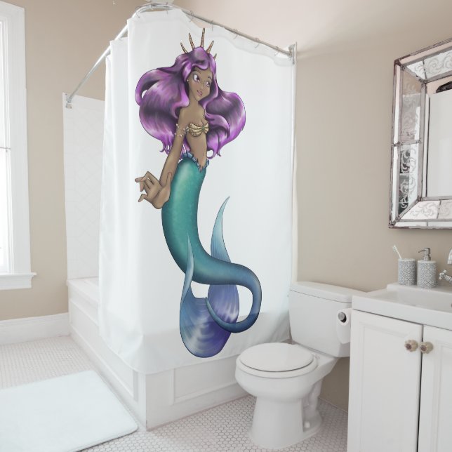 Rideaux De Douche Mermaid Iole (En situation)