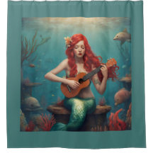 Mermaid jouant l'ukulele