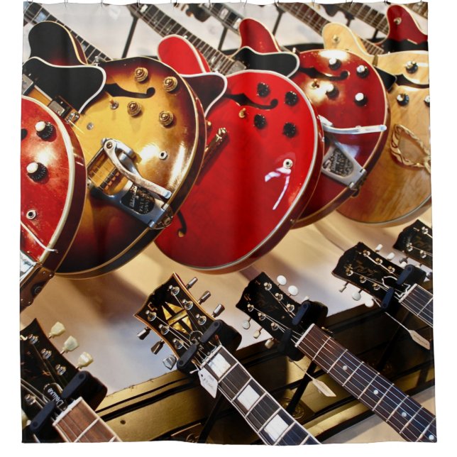 Rideaux De Douche Merveilleuse guitare acoustique (Devant)