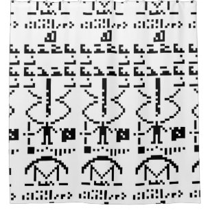 Rideaux De Douche Message binaire Arecibo 1974