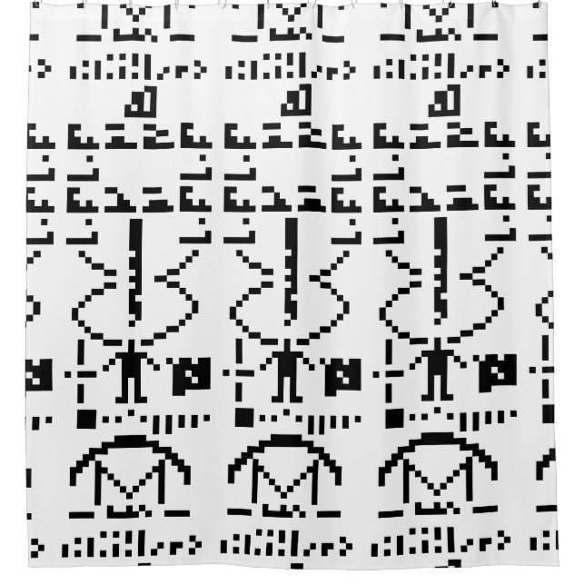 Rideaux De Douche Message binaire Arecibo 1974 (Devant)