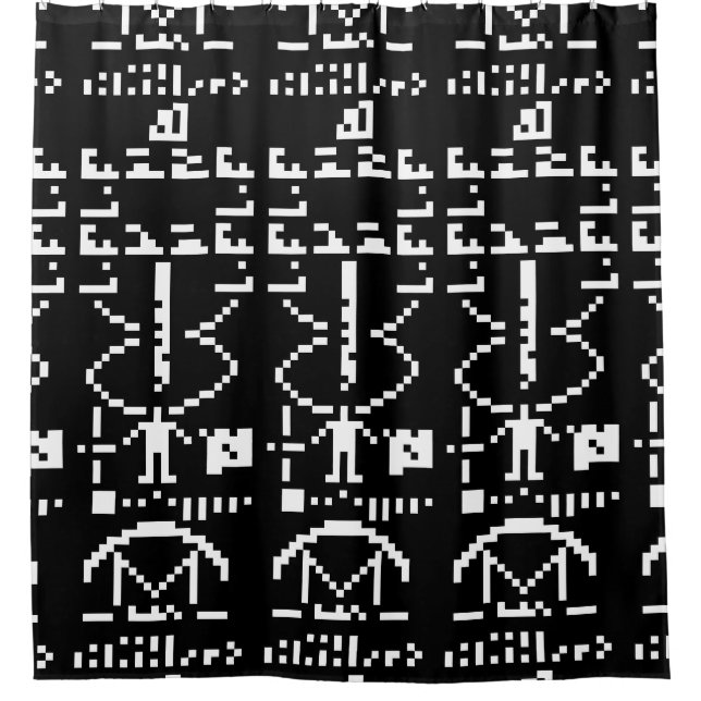 Rideaux De Douche Message binaire Arecibo 1974 (Devant)