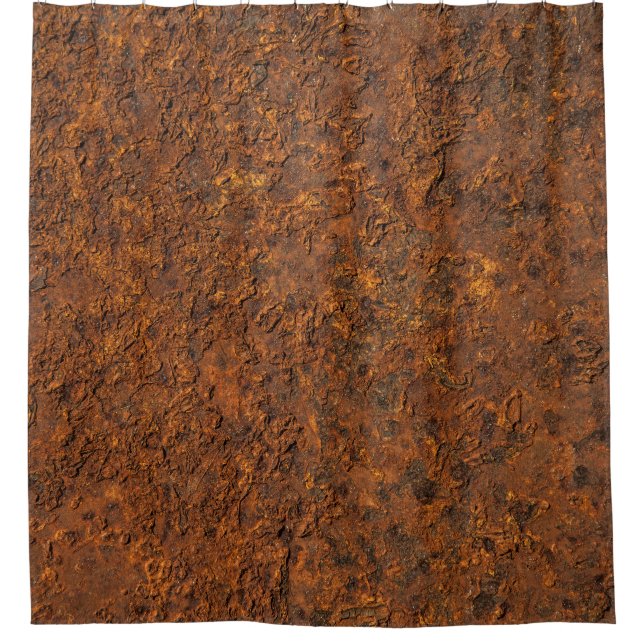 Rideaux De Douche Métal rouillé : Esthétique en fer texturé. (Devant)