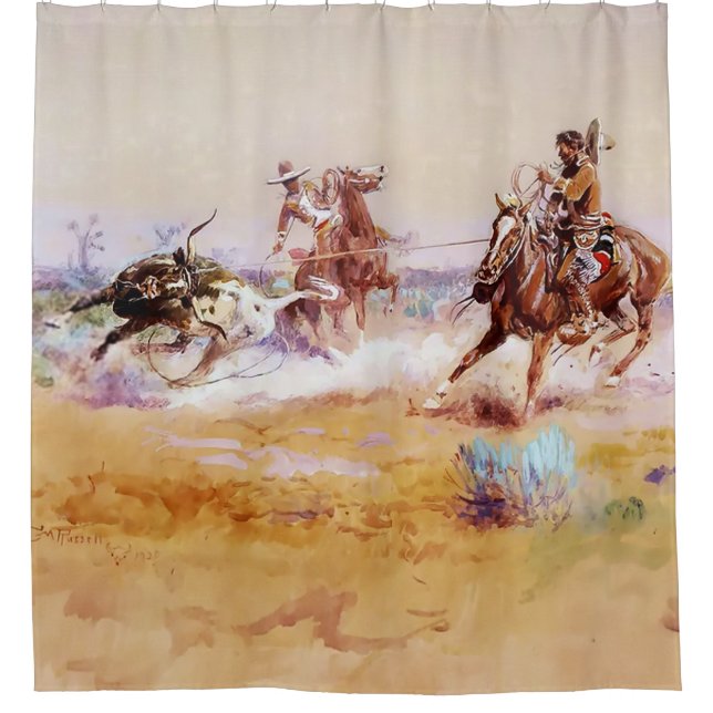 Rideaux De Douche Mexique - Art occidental par Charles M Russell (Devant)