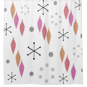 Rideaux De Douche Mi-siècle hiver moderne