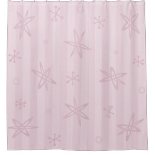 Rideaux De Douche Mi-siècle moderne rose pâle