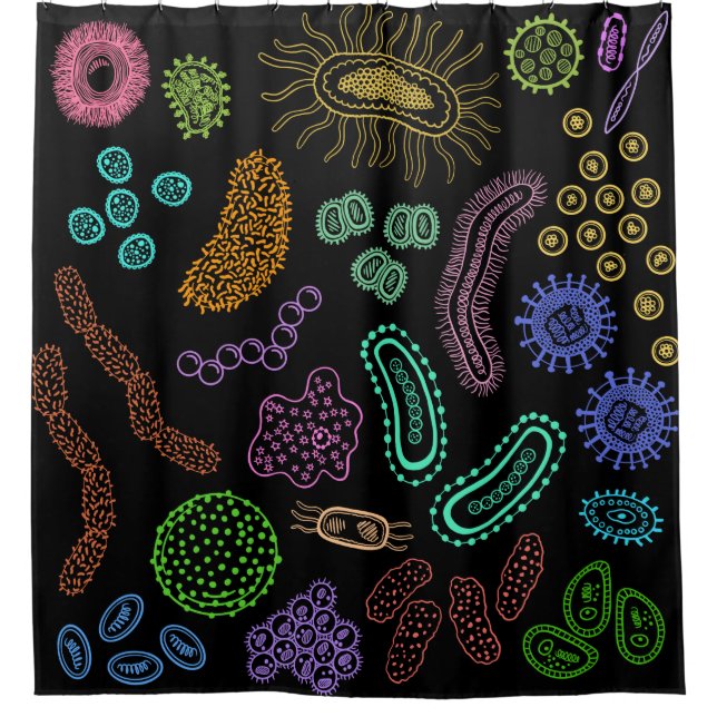 Rideaux De Douche Microbes (Devant)