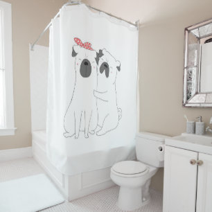 Rideaux De Douche mignon Bulldog Cadeau Amoureux des chiens corres