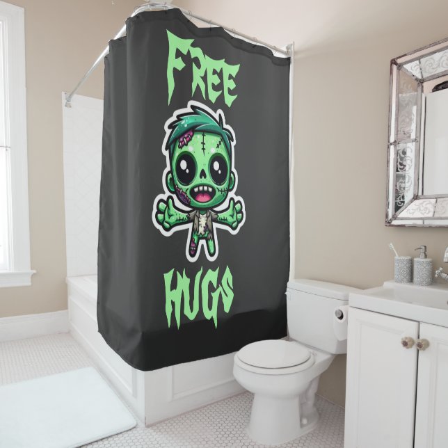 Rideaux De Douche Mignonne, drôle de zombie (En situation)