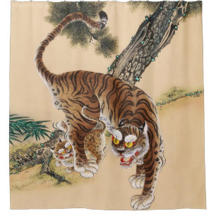 Rideaux De Douche Minhwa Tigre laid Koreen 