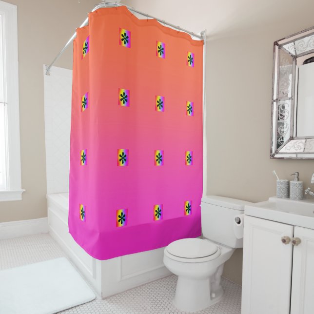 Rideaux De Douche Mini arc-en-ciel Asterisk (En situation)