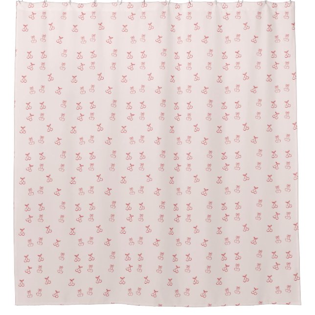 Rideaux De Douche Minimalisme de contour de cerise (Devant)