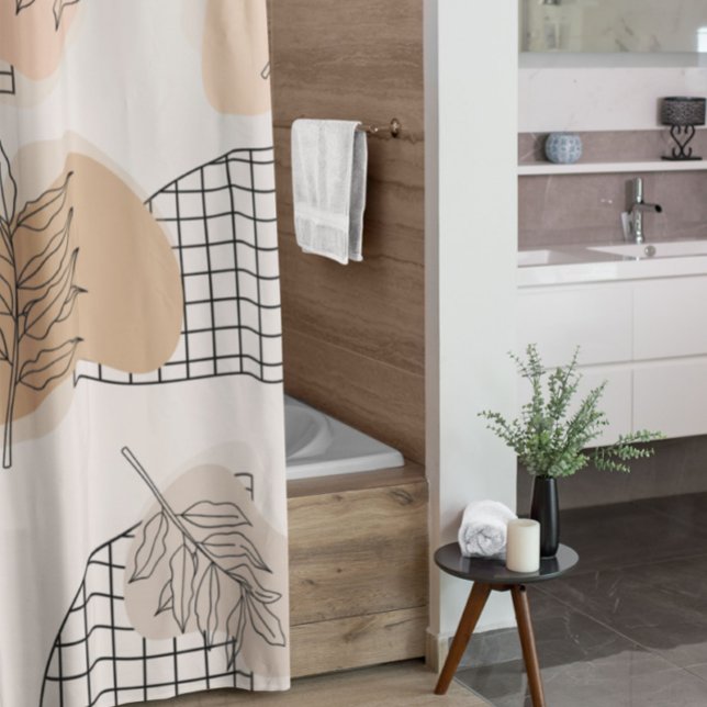 Rideaux De Douche Minimaliste Abstrait  (Créateur téléchargé)