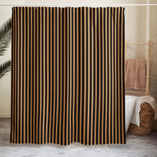 Rideaux De Douche Minimaliste rayé noir