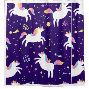 Rideaux De Douche Modèle du club de fans de licorne