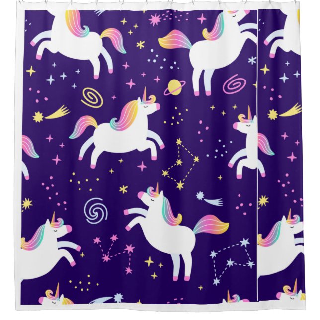 Rideaux De Douche Modèle du club de fans de licorne  (Devant)