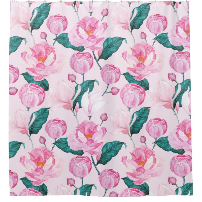 Rideaux De Douche Modèle floral (Devant)