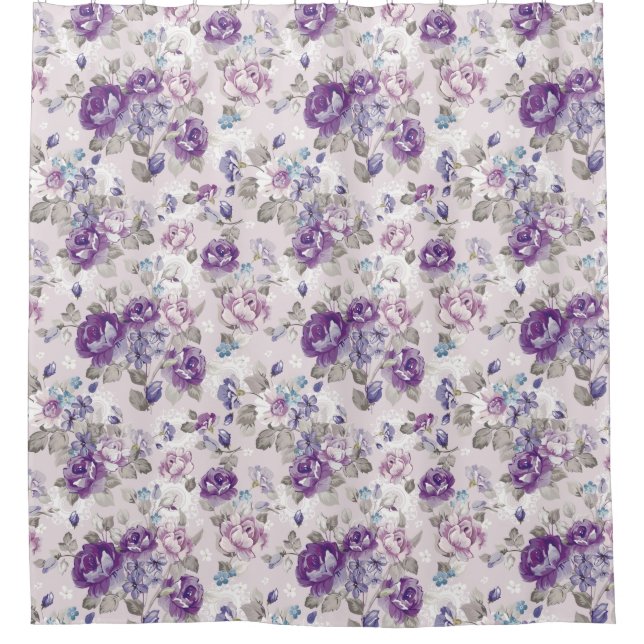 Rideaux De Douche Modèle floral (Devant)