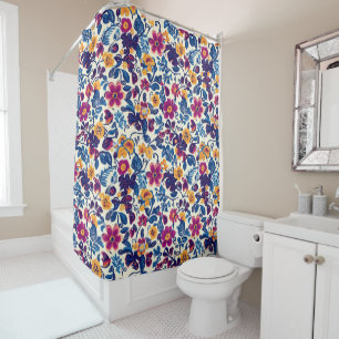 Rideaux De Douche Modèle floral coloré