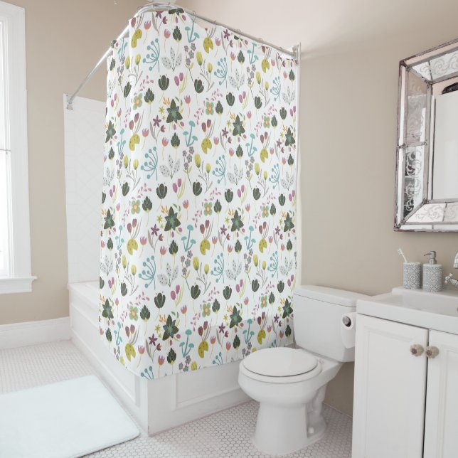 Rideaux De Douche Modèle floral cool (En situation)