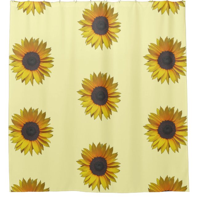 Rideaux De Douche Modèle floral de tournesol (Devant)