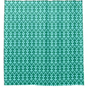 Rideaux De Douche Modèle marocain Ikat Damask, Turquoise et Aqua