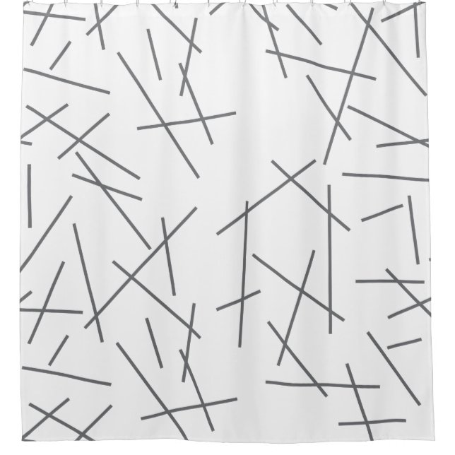 Rideaux De Douche Modern, simple, messy, trendy graphic line pattern (Devant)