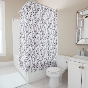 Rideaux De Douche Moderne Motif Floral Boho Blanc Abricot