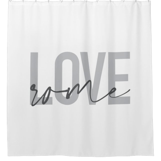 Rideaux De Douche Moderne, simple, cool, design urbain Aimer Rome (Devant)