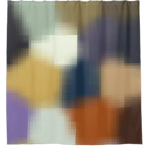 Rideaux De Douche Moderne tendance Bleu Bleu Jaune Beige Violet
