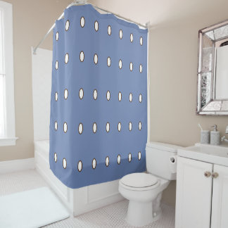 Rideaux de douche modernes Bleu avec des taches bl