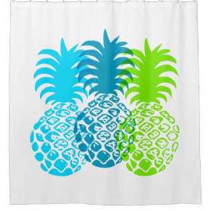 Rideaux De Douche Momona Pineapple Hawaiian Tropical