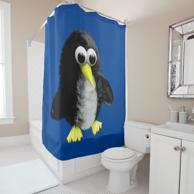 Rideaux De Douche Mon ami le pingouin (En situation)