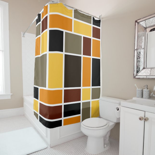 Rideaux De Douche Mondrian 72 (En situation)