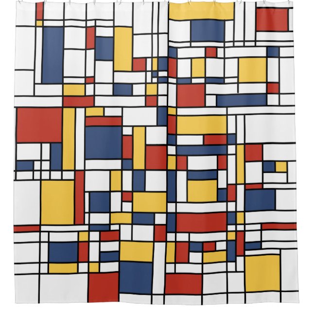 Rideaux De Douche Mondrian De Stijl Motif (Devant)
