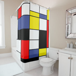 Rideaux De Douche Mondrian, minimaliste