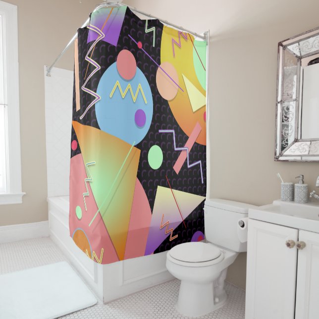 Rideaux De Douche Mondrian n° 412 (En situation)