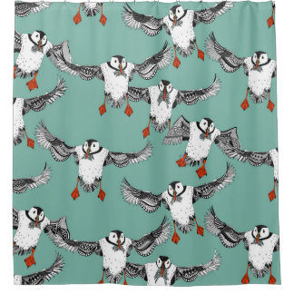 Rideaux De Douche Monnaie des Puffins de l'Atlantique