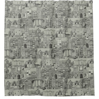 Rideaux De Douche mono toile dystopian