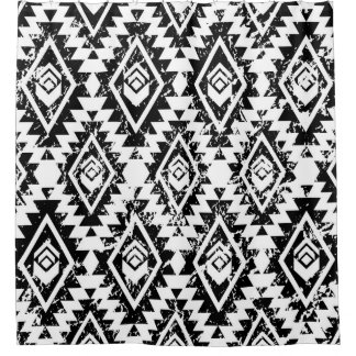 Rideaux De Douche Monochrome tribal ethnique sans couture motif