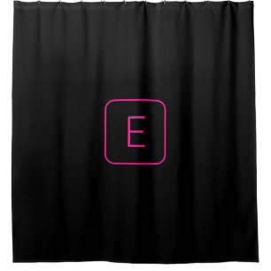 Rideaux De Douche Monogram de Styled Pink & Black