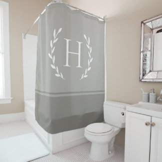 Rideaux De Douche Monogram Shower Curtain - Elegant Initial Bathroom