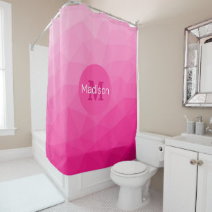 Rideaux De Douche Monogramme à motif géométrique en maille dégradé r