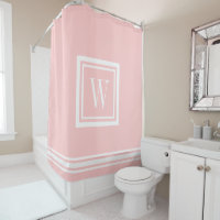 Monogramme carré classique rose et blanc pétale