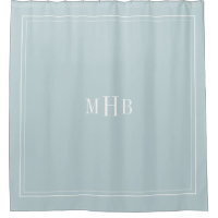 Monogramme classique sur gris clair bleu couleur p
