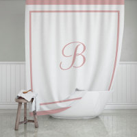 Monogramme élégant à bordure rose en écriture scri