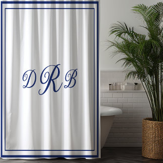 Rideaux De Douche Monogramme Initial Personnalisé Calligraphie Class