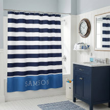 Monogramme Rayures Bleues et Nuit