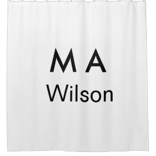 Rideaux De Douche Monogramme simple ajoutez votre lettre de nom homm