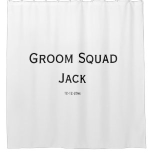 Rideaux De Douche monogramme simple personnalisé ajoutez votre nom m